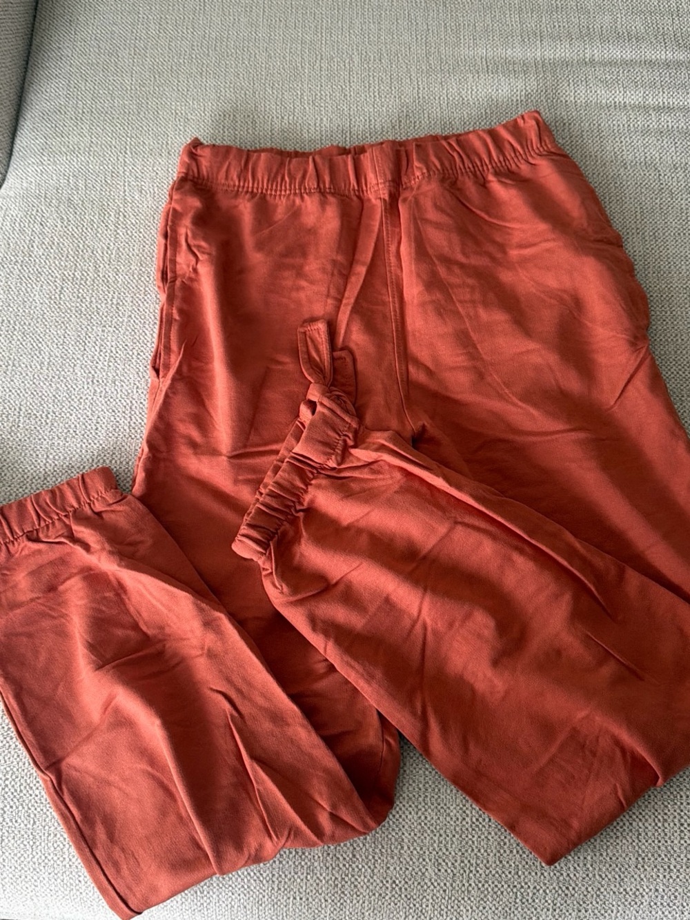 Rust Orange Drawstring Jogger Pants
